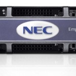 NEC rack server fitted with custom branded bezel